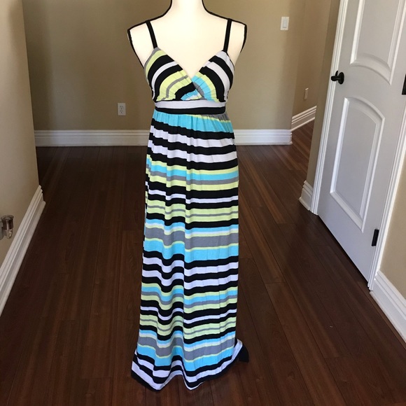 Allison Brittney Dresses & Skirts - Striped maternity and nursing maxi dress, size S
